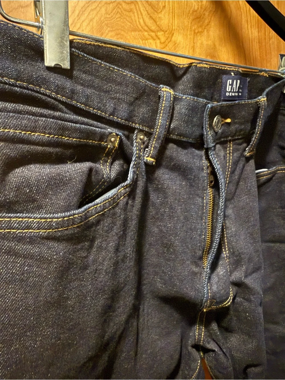 GAP Men's Dark Indigo Athletic Taper Jeans